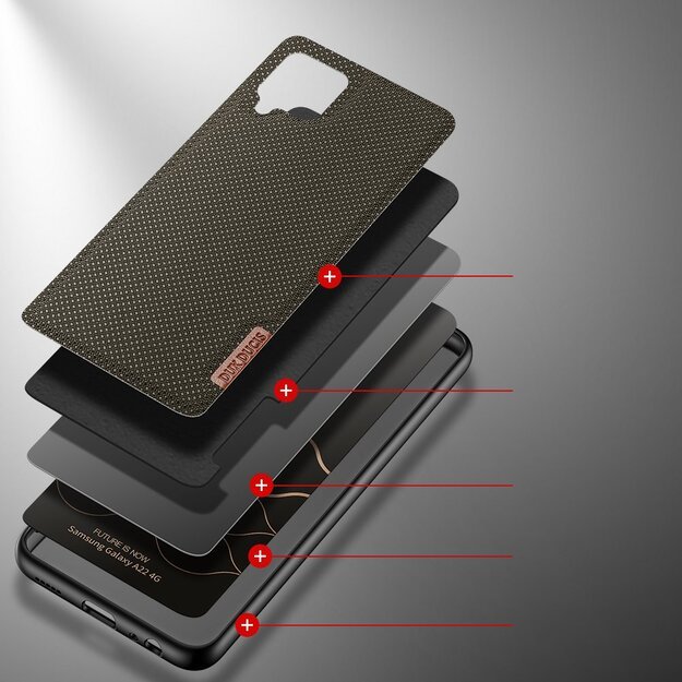 Dux Ducis Fino case covered with nylon material for Samsung Galaxy A22 4G green 19
