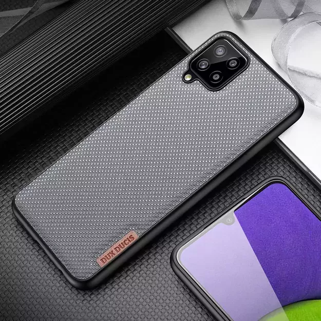 Dux Ducis Fino case covered with nylon material for Samsung Galaxy A22 4G green 16