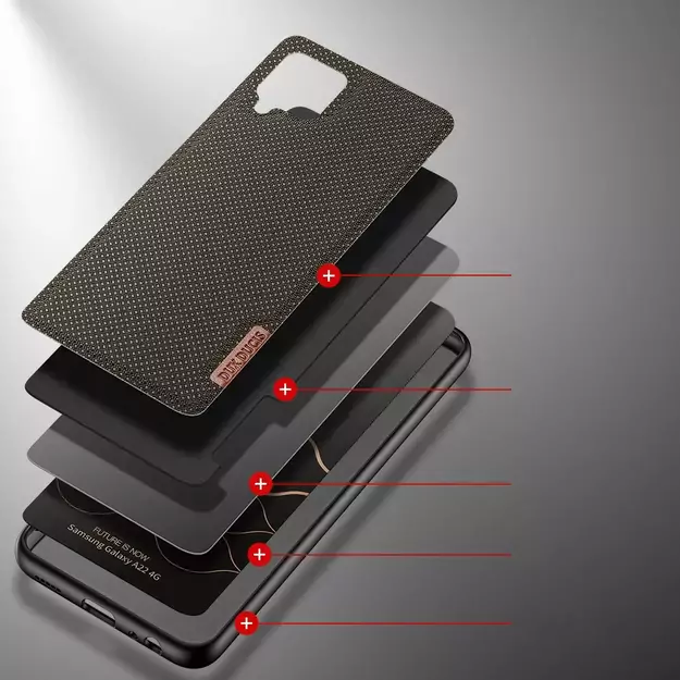 Dux Ducis Fino case covered with nylon material for Samsung Galaxy A22 4G green 2