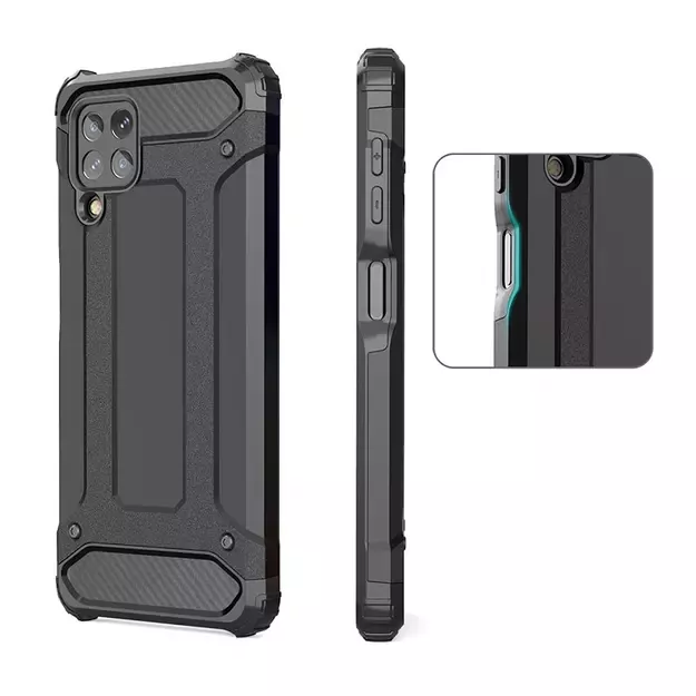 Hybrid Armor Case Tough Rugged Cover for Samsung Galaxy A22 4G golden 13