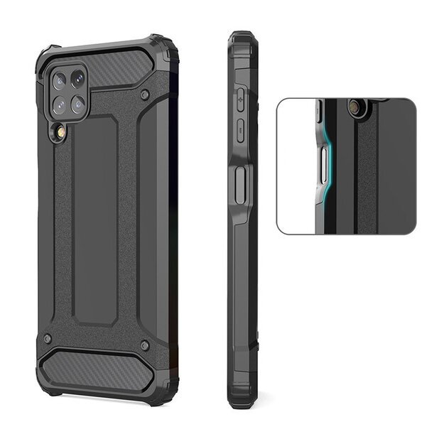 Hybrid Armor Case Tough Rugged Cover for Samsung Galaxy A22 4G golden 6