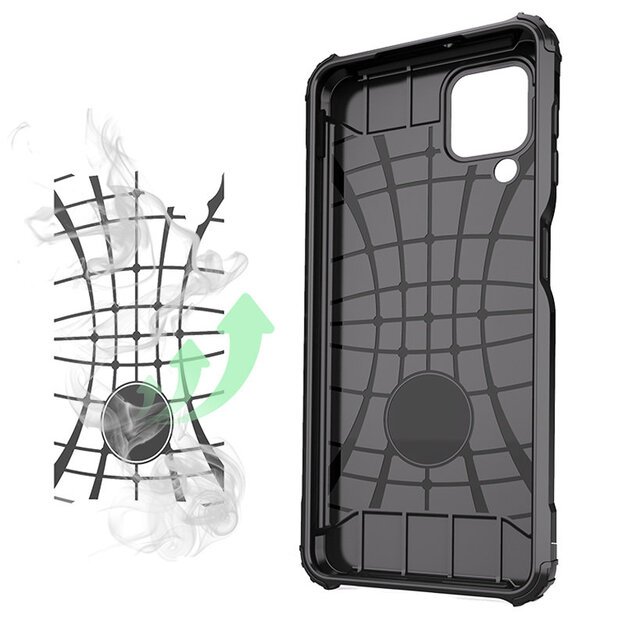 Hybrid Armor Case Tough Rugged Cover for Samsung Galaxy A22 4G golden 5
