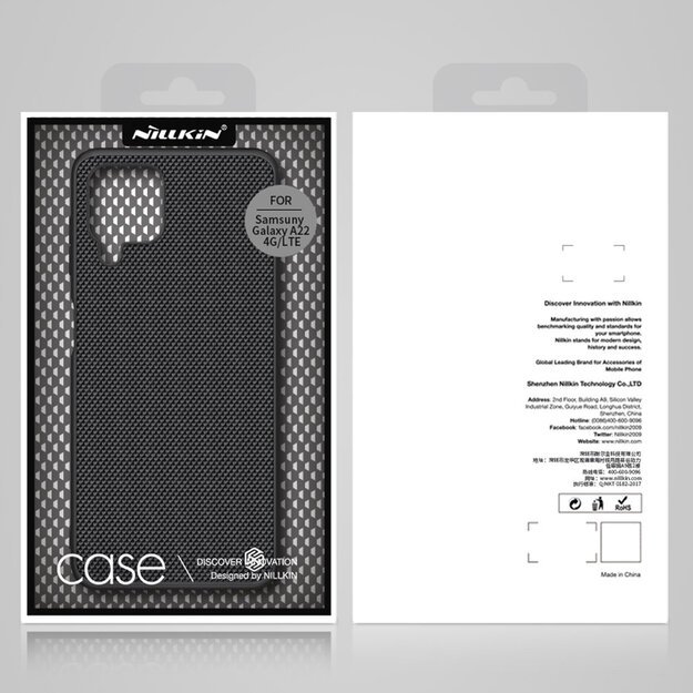 Nillkin Textured Case durable reinforced case with gel frame and nylon back for Samsung Galaxy A22 4G black 12