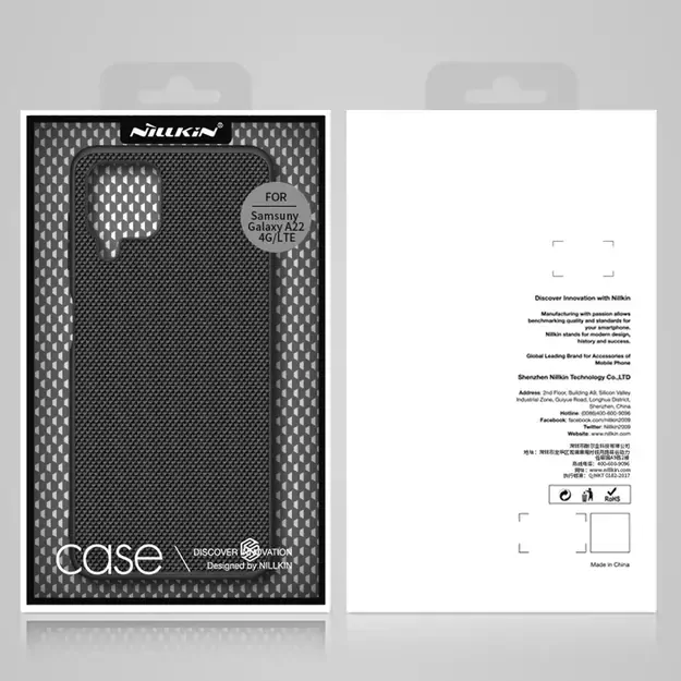 Nillkin Textured Case durable reinforced case with gel frame and nylon back for Samsung Galaxy A22 4G black 26
