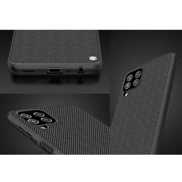 Nillkin Textured Case durable reinforced case with gel frame and nylon back for Samsung Galaxy A22 4G black 4