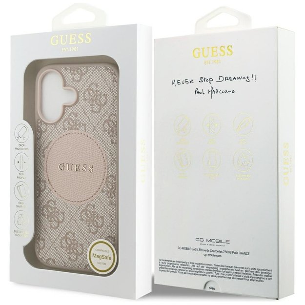 Guess 4G Circle Classic Logo MagSafe Case for iPhone 17 - Pink 7