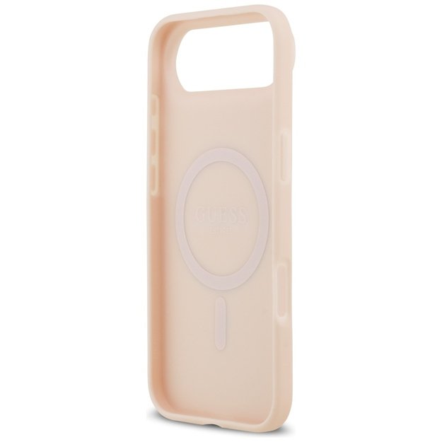 Guess Grained Flowers Classic Logo MagSafe iPhone Air Case - Pink 6