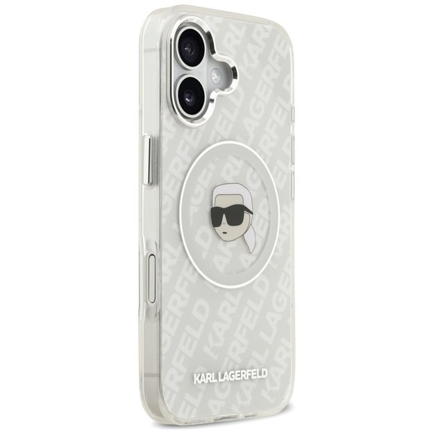 Karl Lagerfeld IML Karl Head Logo MagSafe iPhone 17 Case - Gray 3