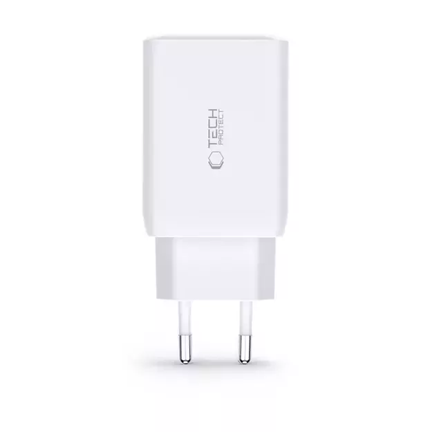 Tech-Protect C65W charger 2x USB-C PD 65W / USB-A QC 3.0 - white 2
