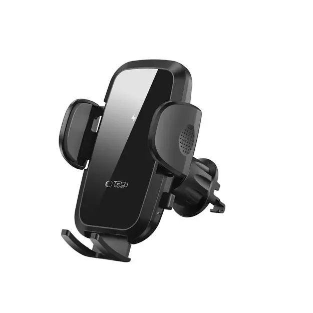 Tech-Protect CM15W-V1 Car Phone Holder with 15W Inductive Charger for Cockpit/Air Vent - Black 12