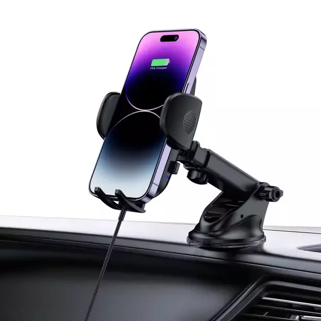 Tech-Protect CM15W-V1 Car Phone Holder with 15W Inductive Charger for Cockpit/Air Vent - Black 14