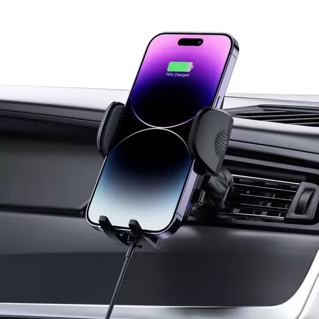 Tech-Protect CM15W-V1 Car Phone Holder with 15W Inductive Charger for Cockpit/Air Vent - Black 13