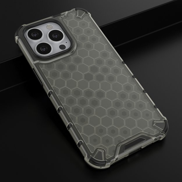 Honeycomb Case armor cover with TPU Bumper for iPhone 13 Pro black 26