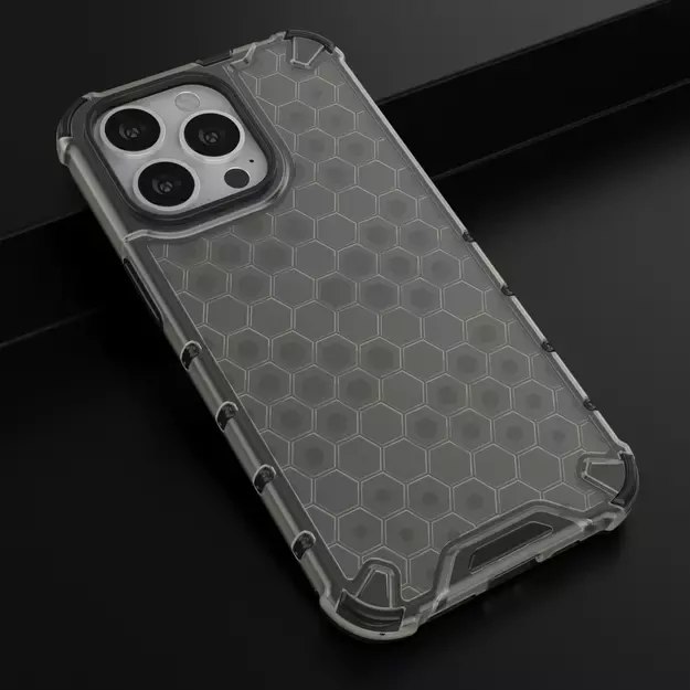 Honeycomb Case armor cover with TPU Bumper for iPhone 13 Pro black 13