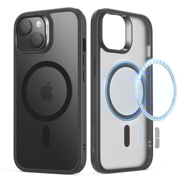 ESR Classic Hybrid Halolock Case with MagSafe for iPhone 15 - Matte Black 12