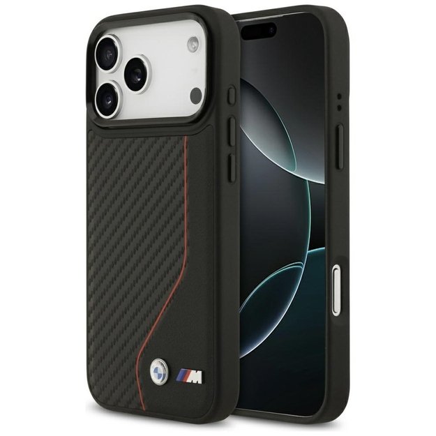 BMW M Carbon Line &amp  Logo MagSafe Case for iPhone 17 Pro Max - Red