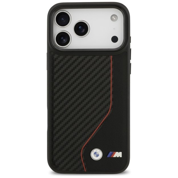 BMW M Carbon Line &amp  Logo MagSafe Case for iPhone 17 Pro Max - Red 2