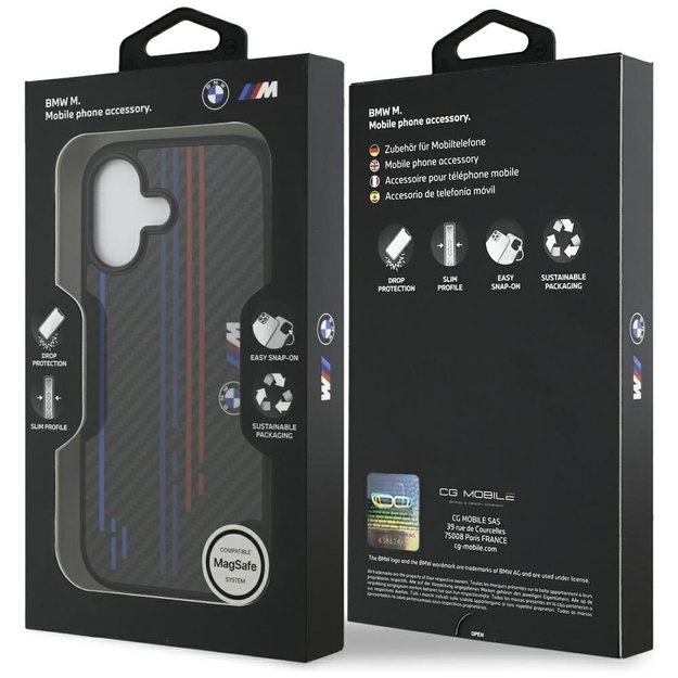 BMW M Kevlar Lines &amp  Logo MagSafe Case for iPhone 17 - Black 6