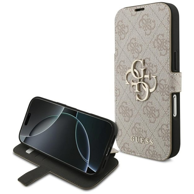 Guess Book 4G Metal Logo Case for iPhone 17 Pro - Pink