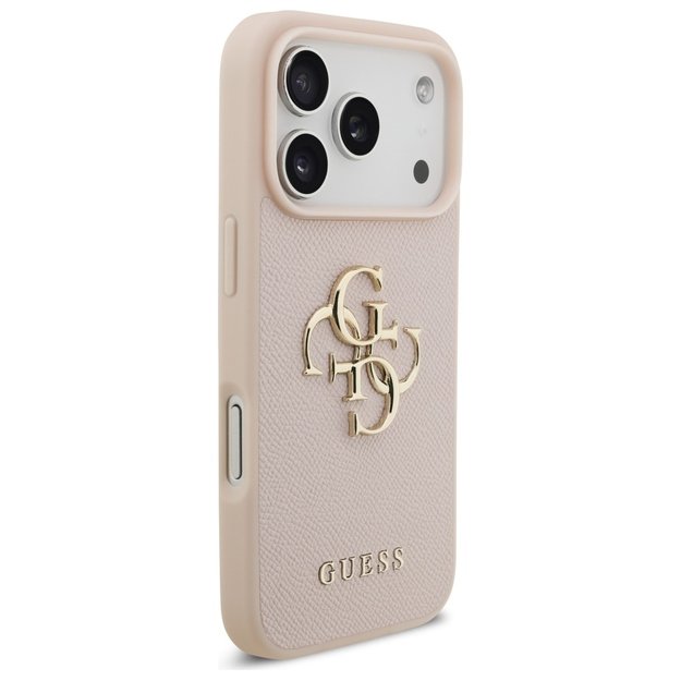 Guess Grained Big 4G &amp  Classic Logo iPhone 17 Pro Case - Pink 3