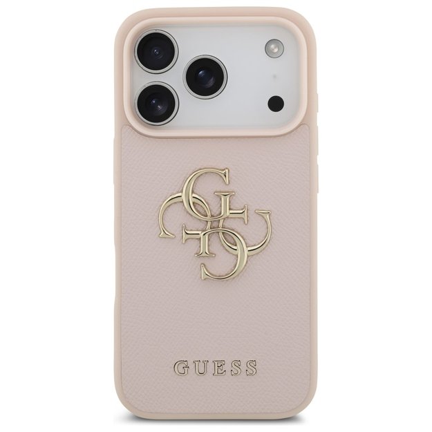 Guess Grained Big 4G &amp  Classic Logo iPhone 17 Pro Case - Pink 2