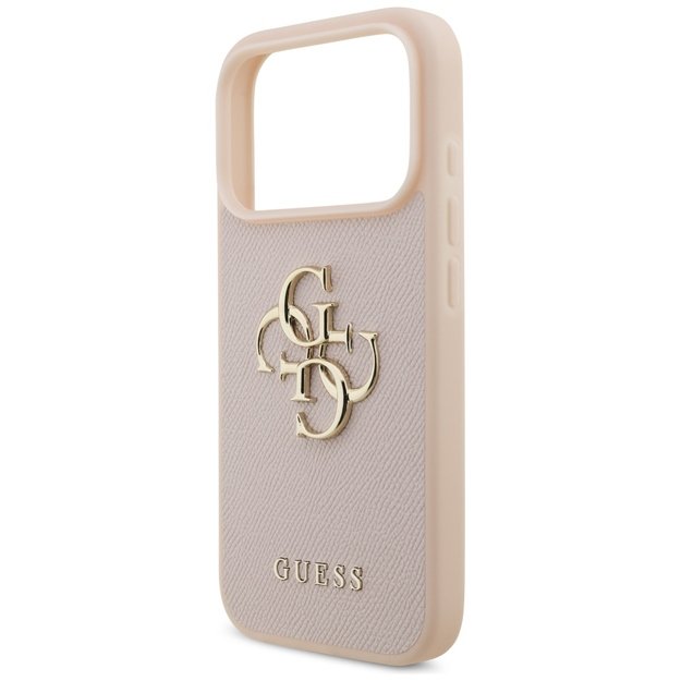 Guess Grained Big 4G &amp  Classic Logo iPhone 17 Pro Case - Pink 5