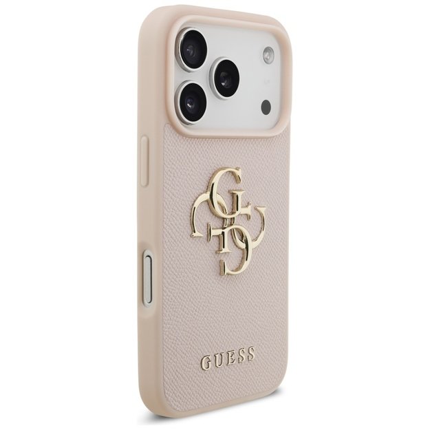 Guess Grained Big 4G &amp  Classic Logo iPhone 17 Pro Case - Pink 3