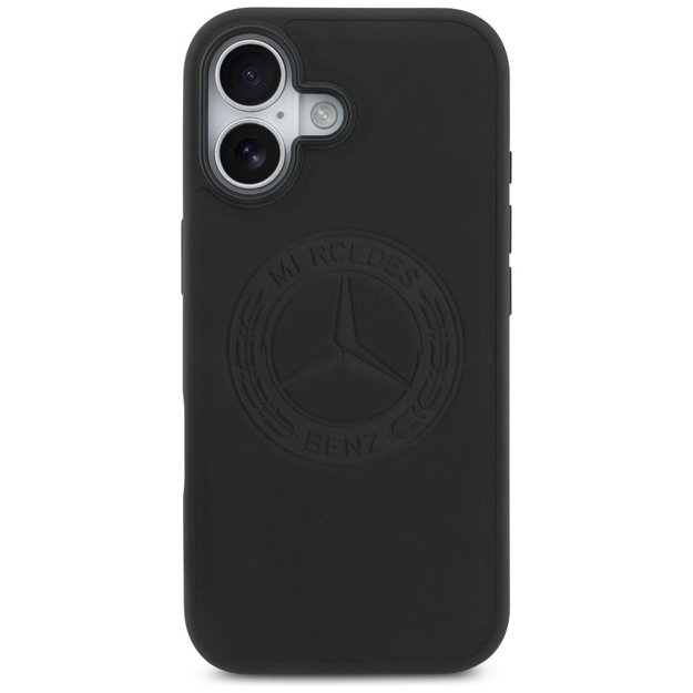 Mercedes Leather Vintage Logo MagSafe Case for iPhone 17 - Black 2