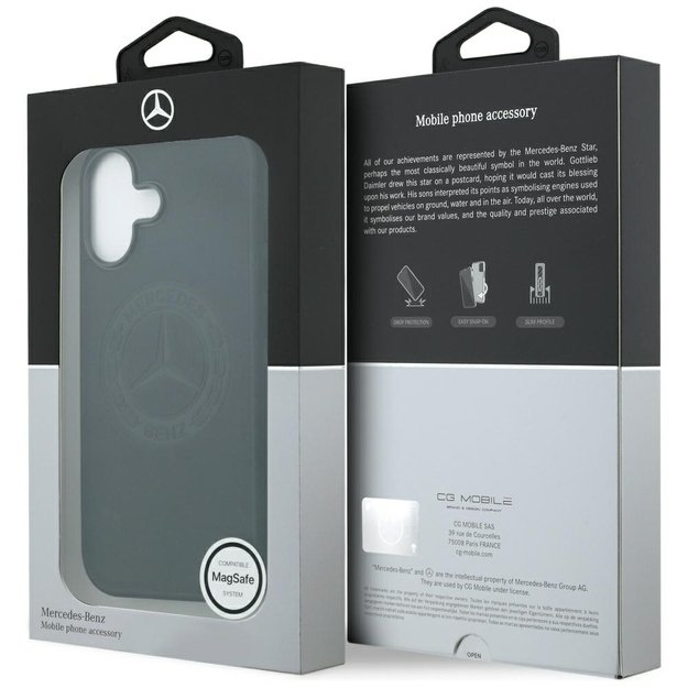 Mercedes Leather Vintage Logo MagSafe Case for iPhone 17 - Black 7