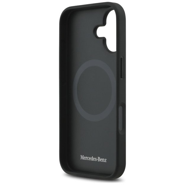 Mercedes Leather Vintage Logo MagSafe Case for iPhone 17 - Black 6