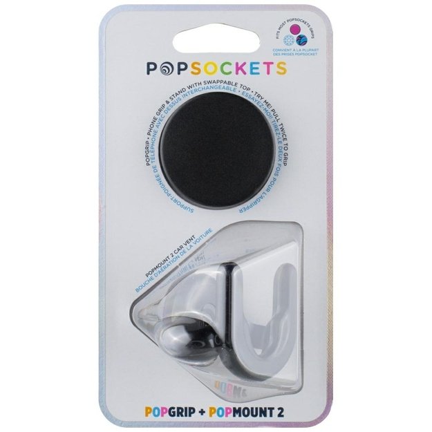 Popsockets Car Vent 2 + PopGrip Holder - Black 12