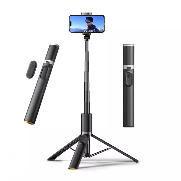 Tech-Protect L08S Bluetooth Selfie Stick with Remote Control, Tripod up to 141cm - Black 2