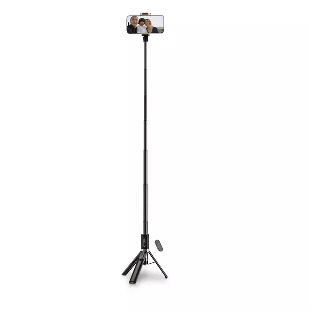 Tech-Protect L08S Bluetooth Selfie Stick with Remote Control, Tripod up to 141cm - Black 1