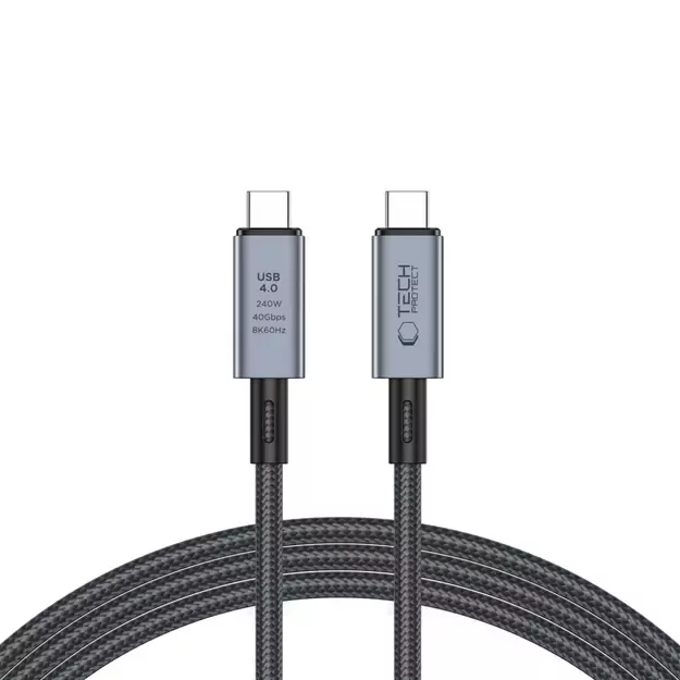 Tech-Protect UltraBoost Max USB-C 4.0 / USB-C 4.0 PD 240W 8K 40Gbps 2m cable - gray