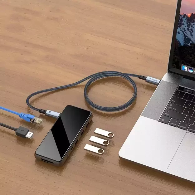 Tech-Protect UltraBoost Max USB-C 4.0 / USB-C 4.0 PD 240W 8K 40Gbps 2m cable - gray 12