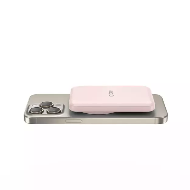 Tech-Protect LifeMag PB10 Powerbank with MagSafe 5000mAh 15W USB-C port - pink + USB-C cable 10