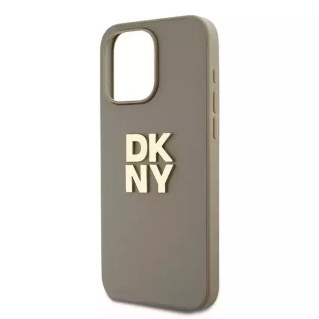 DKNY Wrist Strap Stock Logo case for iPhone 15 Pro - beige 10