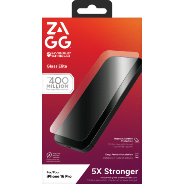 ZAGG InvisibleShield Glass Elite for iPhone 16 Pro