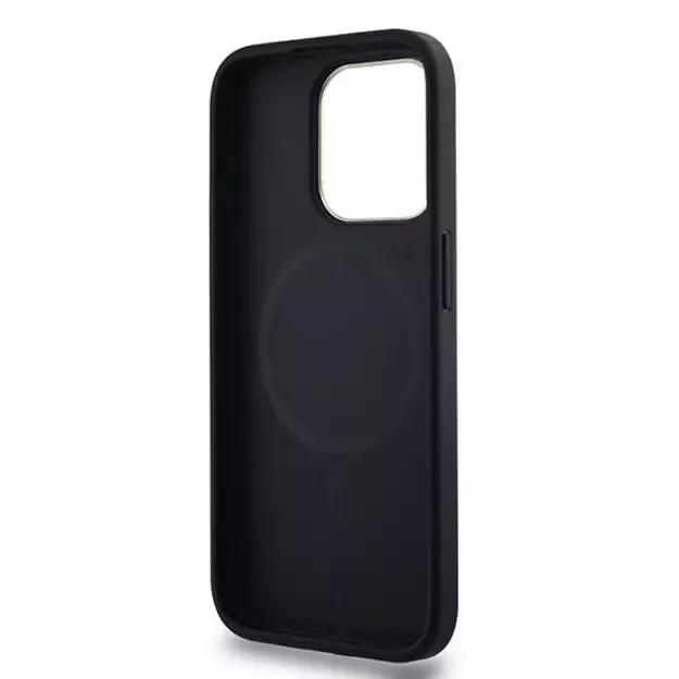 DKNY Leather Checkered Mono Pattern MagSafe case for iPhone 15 Pro - black 13