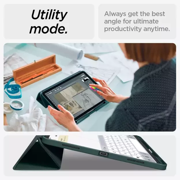Spigen Urban Fit iPad Air 13&quot  2024 Case - Green 31