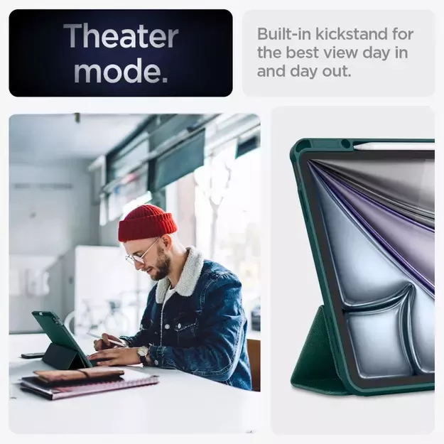 Spigen Urban Fit iPad Air 13&quot  2024 Case - Green 34