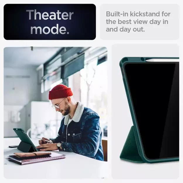 Spigen Urban Fit iPad Air 13&quot  2024 Case - Green 30