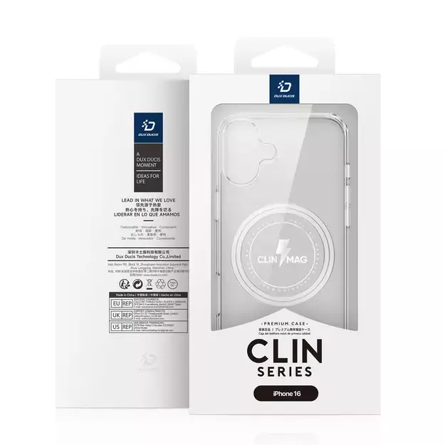 Dux Ducis Clin Mag case with MagSafe for iPhone 16 - transparent 3