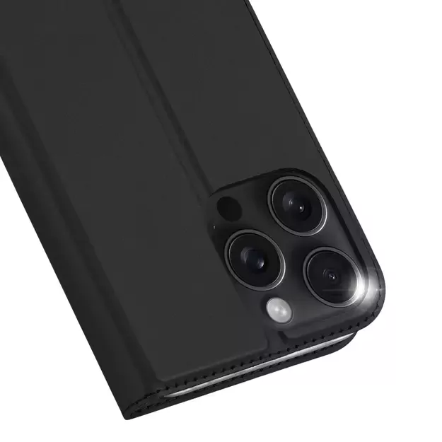 Dux Ducis Skin Pro iPhone 16 Pro Case with Flip and Card Slot - Black 16