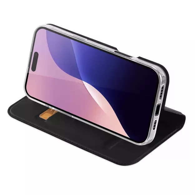 Dux Ducis Skin Pro iPhone 16 Pro Case with Flip and Card Slot - Black 18