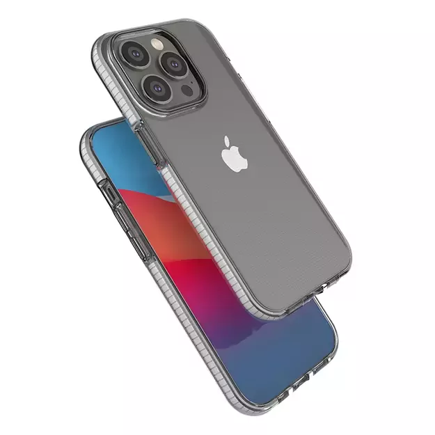 Spring Case case for iPhone 14 Pro silicone case with a frame light blue 6