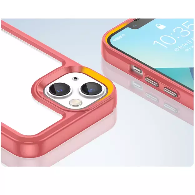 Outer Space Case iPhone 14 Plus hard cover with a gel frame red 12