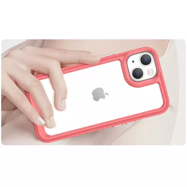 Outer Space Case iPhone 14 Plus hard cover with a gel frame red 10