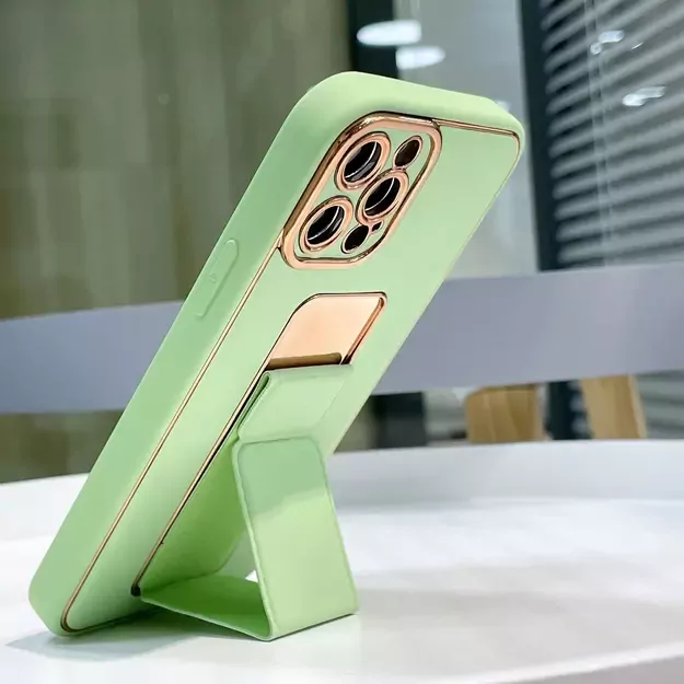 New Kickstand Case for iPhone 13 Pro with stand green 32