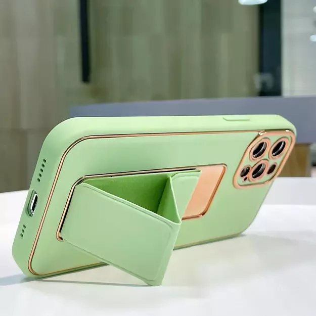 New Kickstand Case for iPhone 13 Pro with stand green 33